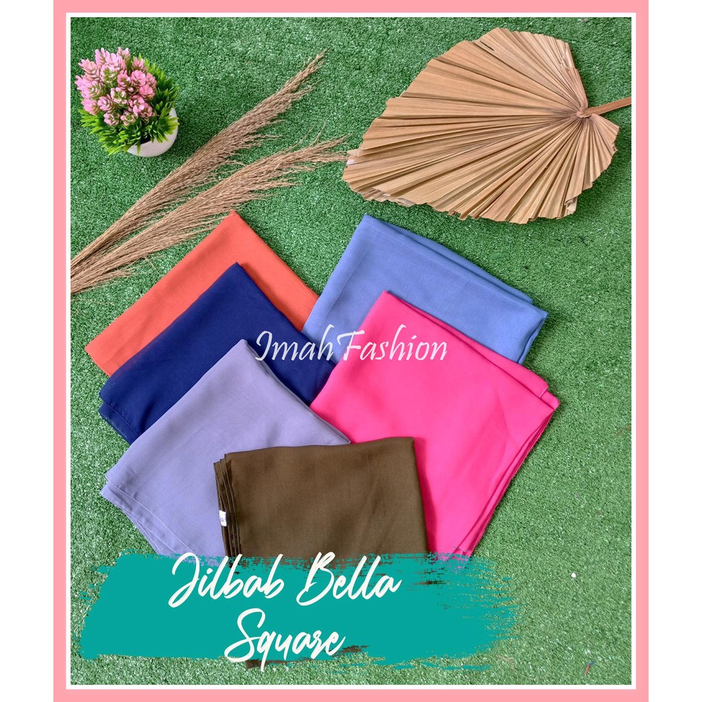 Jilbab Kerudung Segiempat Polos BELLA SQUARE Hijab Pollycotton Jilbab Bela Segi Empat BISA COD IMF