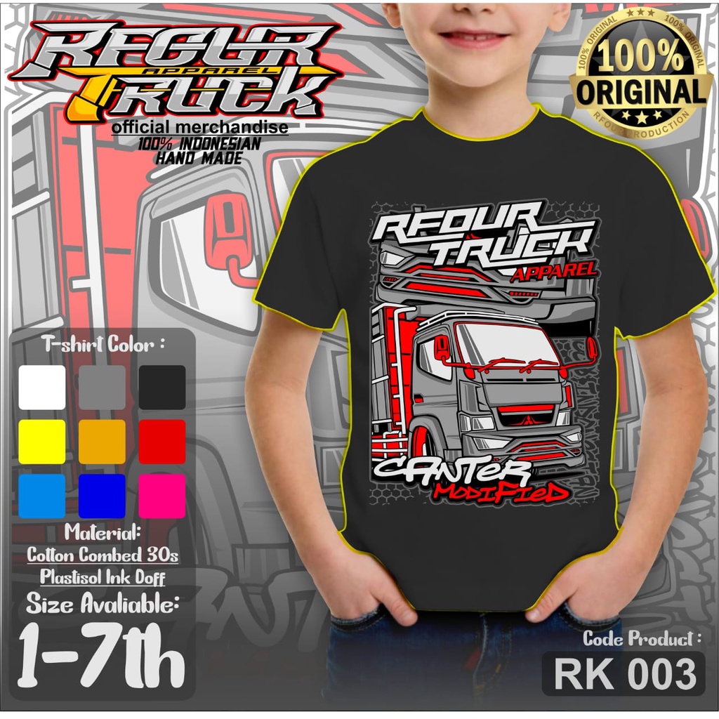 KAOS TRUCK ANAK CANTER MODIF BAJU TRUK ANAK OLENG KAOS TRUK MODIF ANAK ANAK CANTER MANIA KAOS ANAK