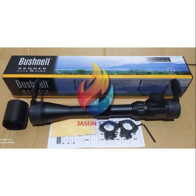 Teleskop Telescope Bushnell 3-9x40 EG + Tutup Flip + Sunshide