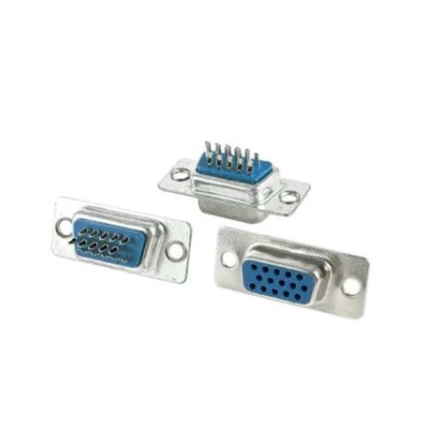 Connector Vga 15 pin female female HD 720p solder with cover - Konektor d-sub db15 f-f