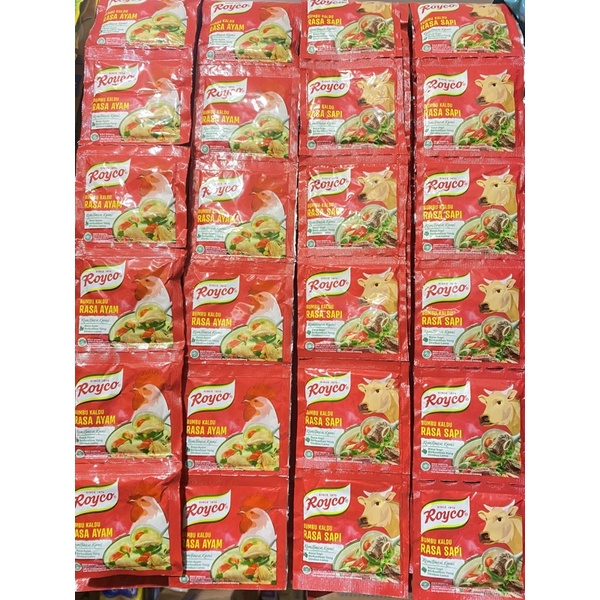 

Royco bumbu masak rasa ayam/ sapi renceng isi 12 sachet