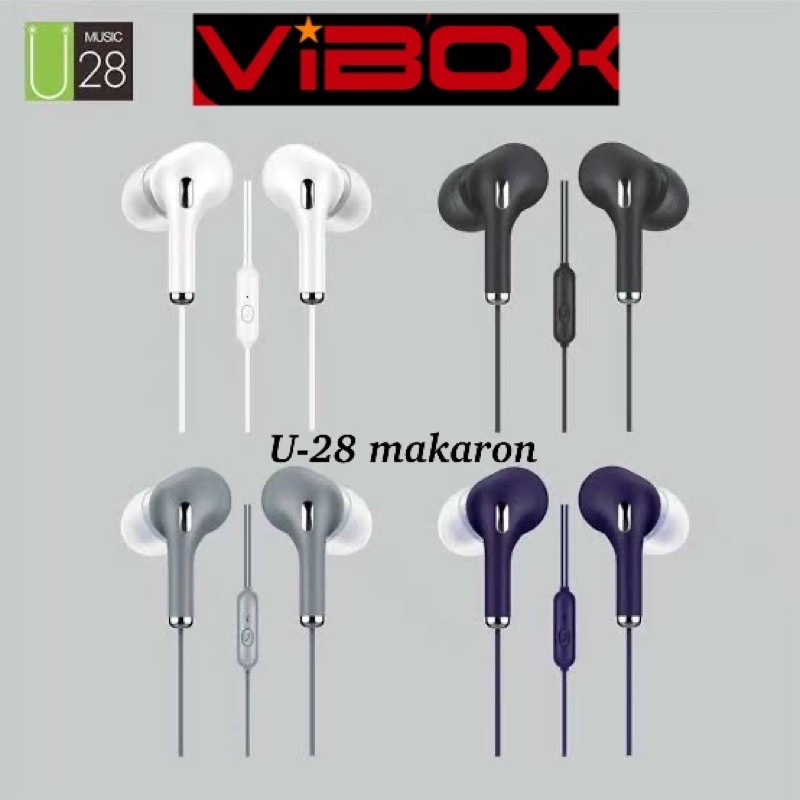 PROMO HANDSFREE VIBOX U28 MAKARON COLOUR REAL QUALITY SOUND