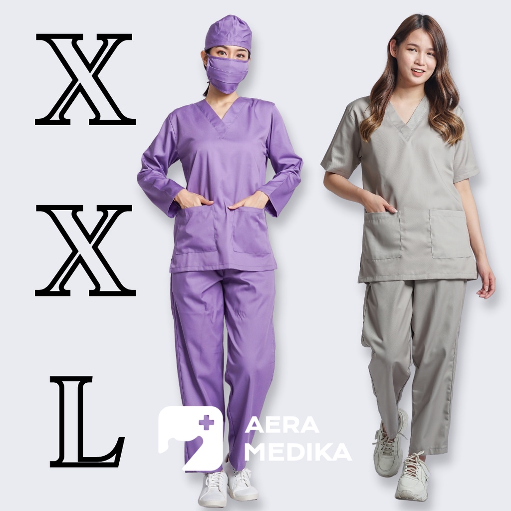 Jual Xxl Set Baju Jaga Ok Perawat Dokter Scrub Medis Seragam