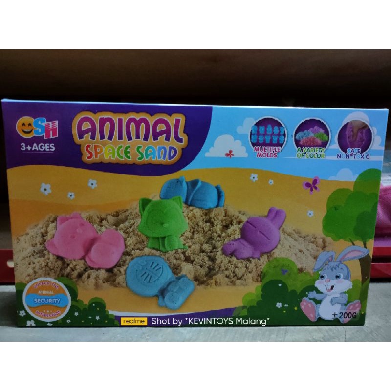 MAINAN PASIR AJAIB PLUS CETAKAN SH 151 / MAINAN ANIMAL SPACE SAND