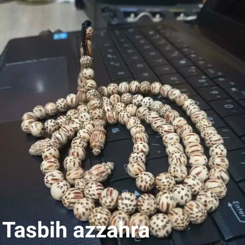 Tasbih kayu liwung macan putih 8mm tasbih liwung merah asli