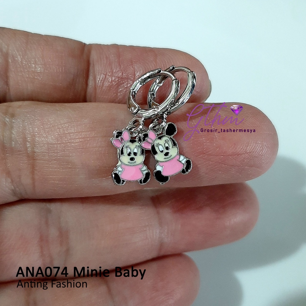 Anting Anak Model Klip Pink anti karat aman dan cocok dipakai sehari-hari ana074