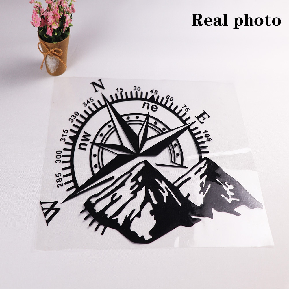 Car Laser Sticker Mountain Compass Fashion Auto Body Styling Decoration Decal Colorful Rear Windshield Stickers