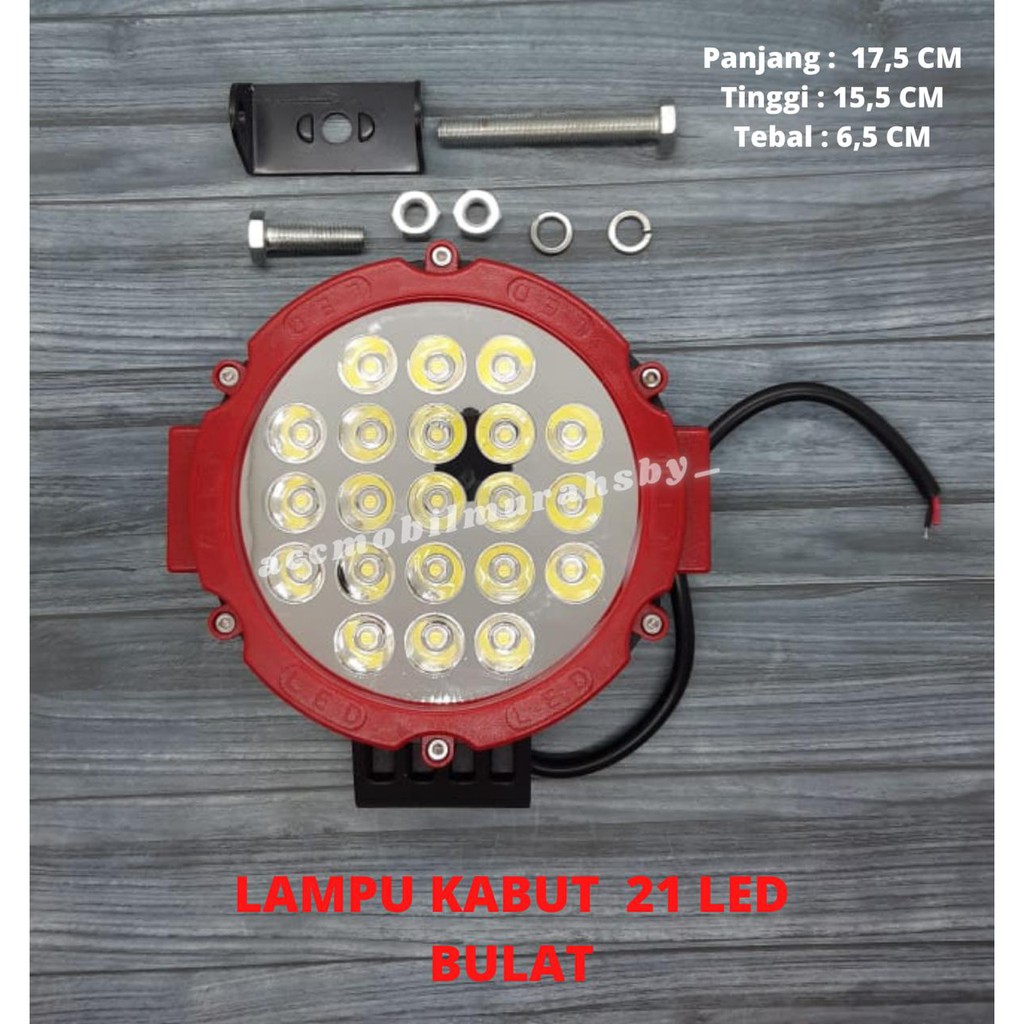 Lampu Kabut LED Worklight 21 Titik Mata Tembak Mobil Motor