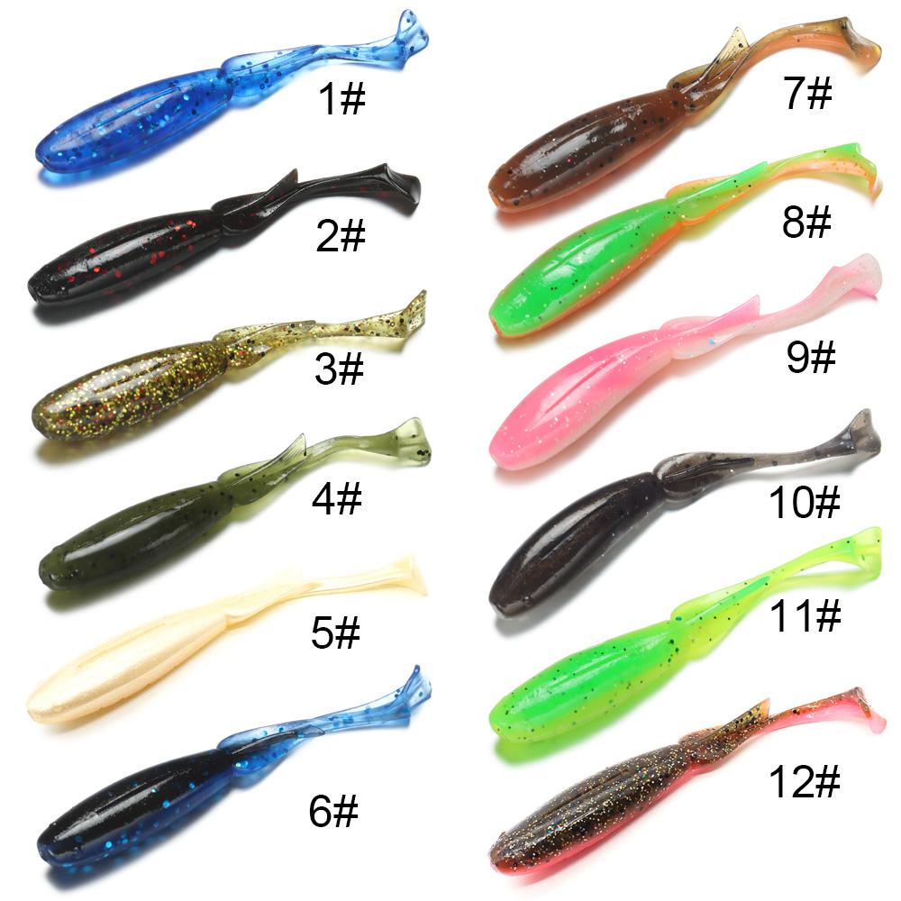 Top 10pcs/lot Umpan Pancing Ikan Gurame Artificial Karet 8cm 3.4g