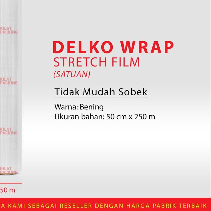 

♜ Stretch Film 50 CM x 300 M Plastik Wrapping SATUAN ➼