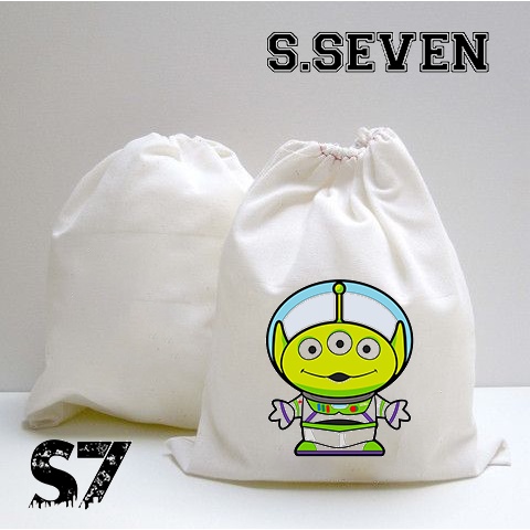 TAS SERUT KANVAS MOTIF ALIEN LUCU UNISEX