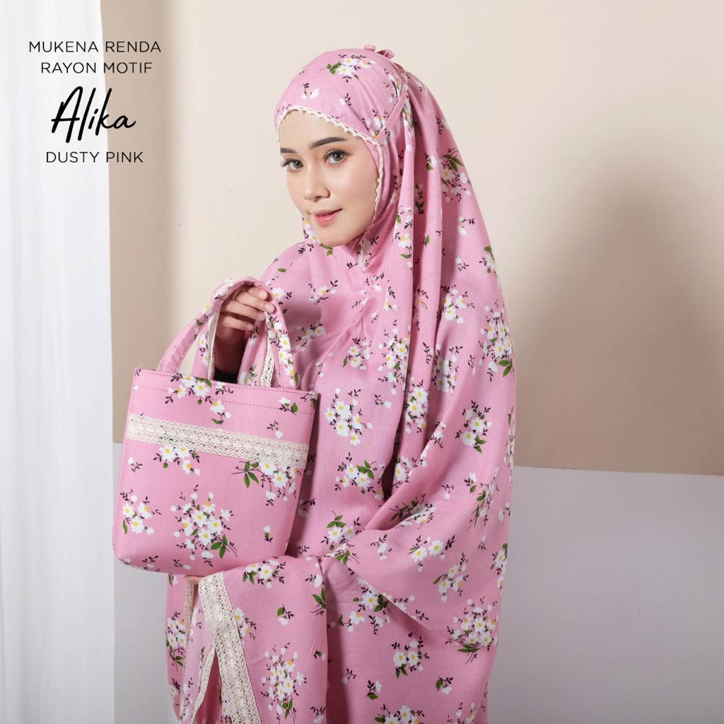 MUKENA BALI TASIK - MUKENA RENDA RAYON DEWASA MOTIF ALIKA