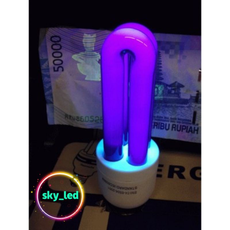 LAMPU PLC UV MONEY DETECTOR 11W 15W 18W 20W ULTRA VIOLET MONEY TESTER E27 PENDETEKSI UANG PALSU