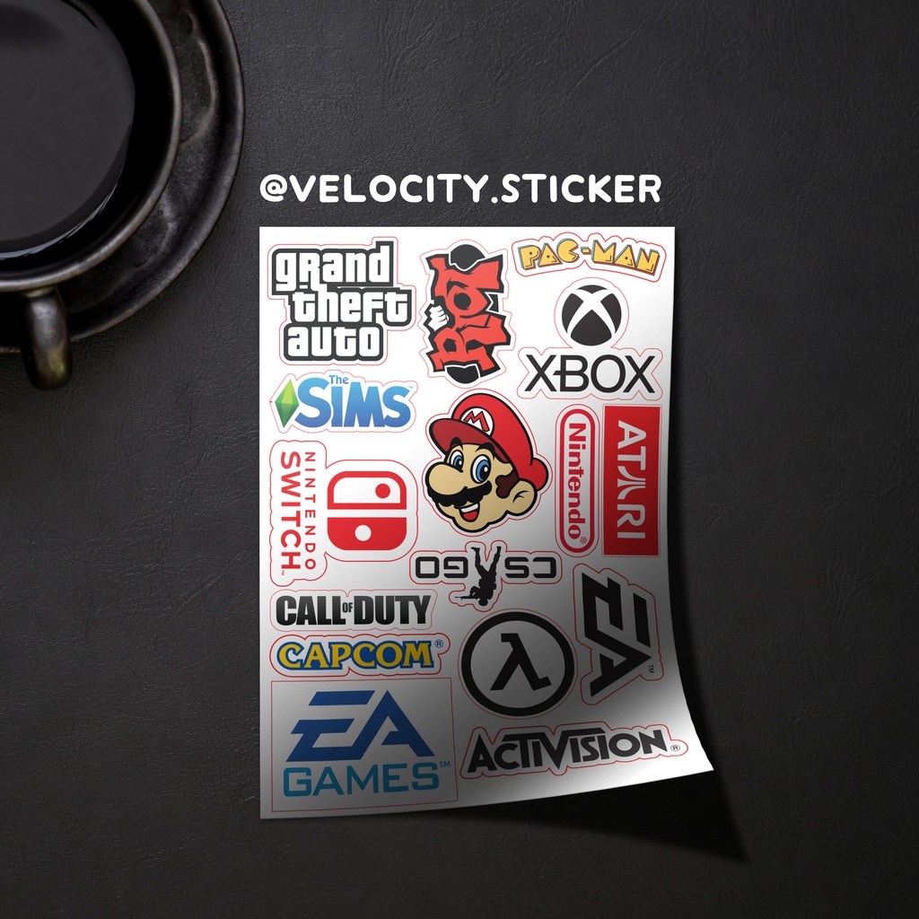 

STICKER PACK GAMES SERIES 1 - STIKER AESTHETIC LAPTOP, AKSESORIS HP, ANTI AIR, MOTIF,HELM,TUMBLER