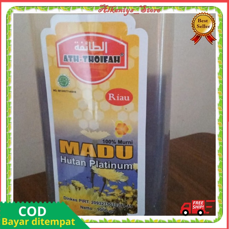 

Madu Hutan Original 100% Alami Super Madu Hutan Platinum Ath Thoifa 1 Kg Gholiban Tanpa Campuran Apapun