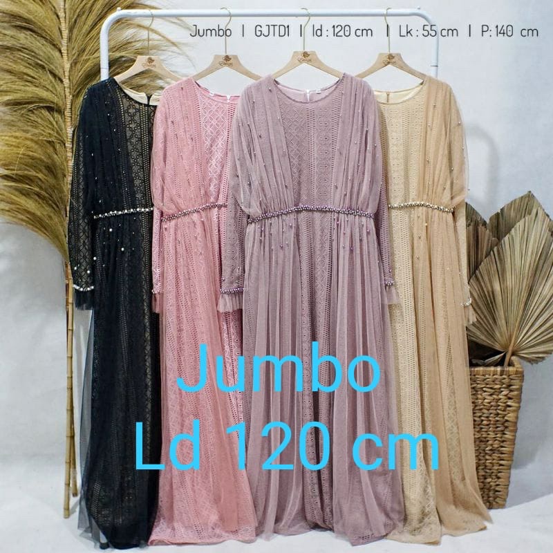 baju gamis wanita dress muslim terbaru Gamis ozias JUMBO LD 120 Sparkle tile kiri kananGAMIS JUMBOg 