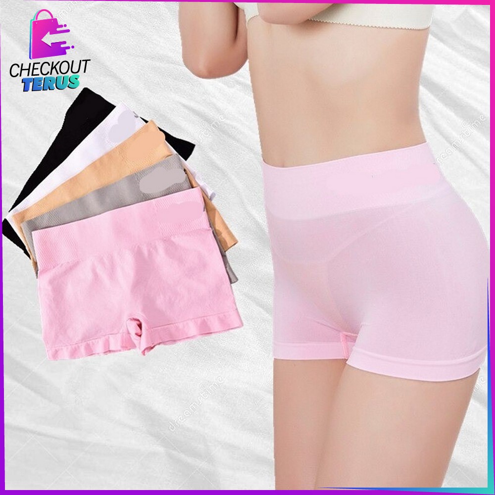 CT P114 Celana Korset Wanita Bentuk Petak Boxer Celana Pendek Wamita Korset Munapi Celana Dalam Wanita Slimming Pants CD Wanita