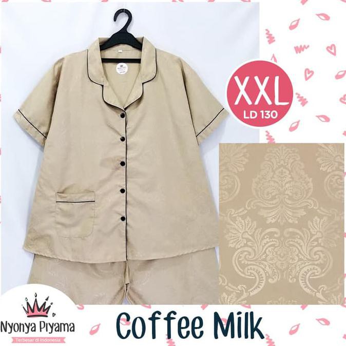 Piyama Katun Super Jumbo 3/4XXL LD 130 Dewasa Baju Tidur / Big Size 05 - EMBOS Cofmilk, XXL "HARGA
