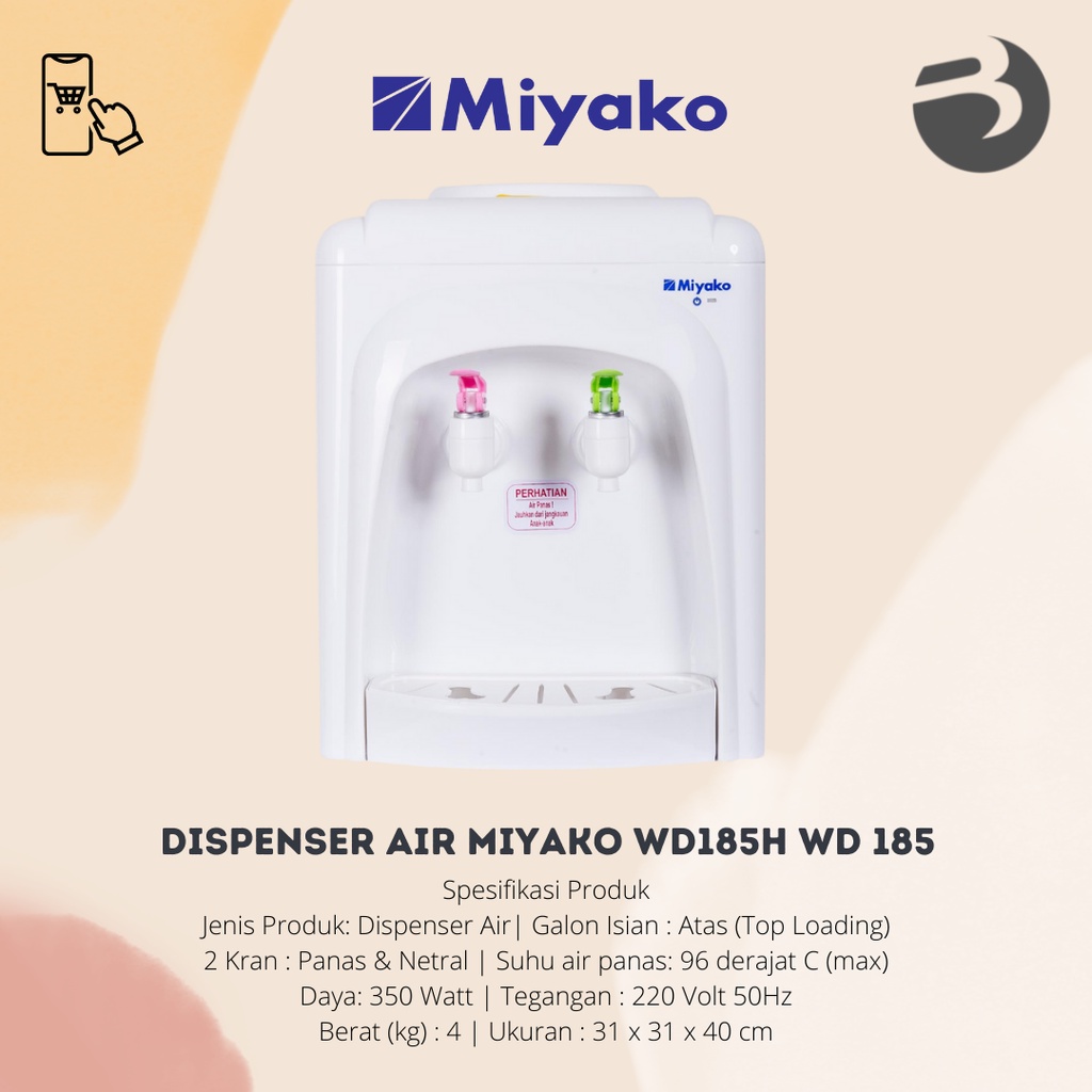 Dispenser Air Miyako WD185H WD 185