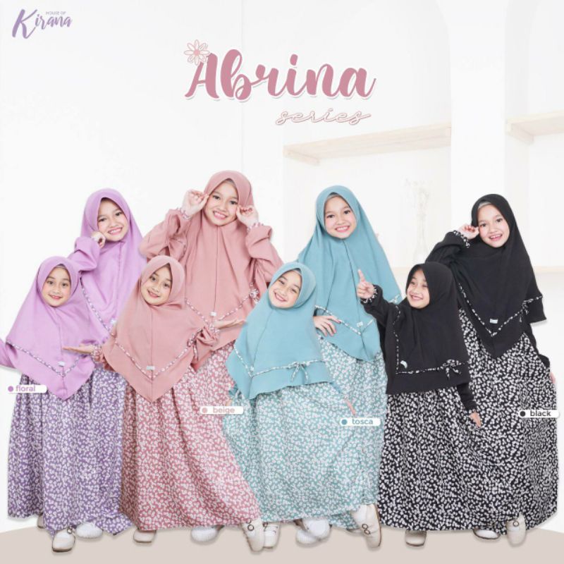 GAMIS ANAK TERBARU HOUSE OF KIRANA ABRINA SERIES MATERIAL SHAKILA MIX LADY ZARA