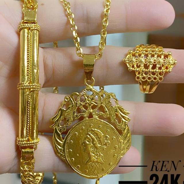 Xuping set perhiasan lapis emas 24k 2919h