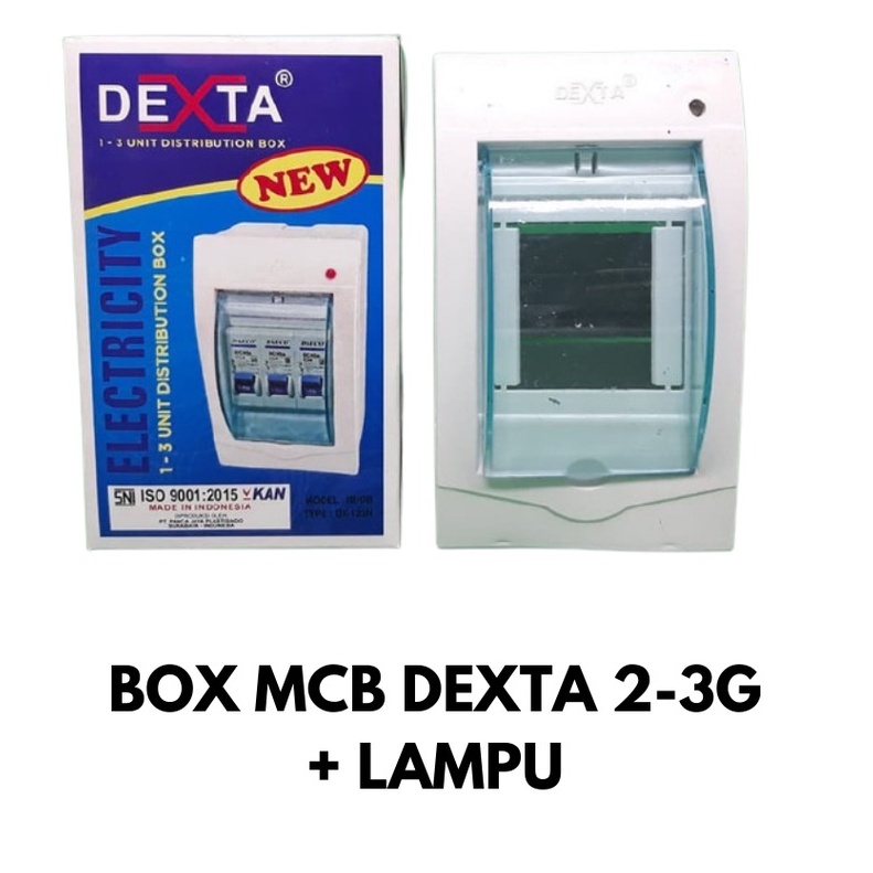 Box Mcb dexta 2 Grup dengan indikator lampu rumah mcb 2 group kotak mcb