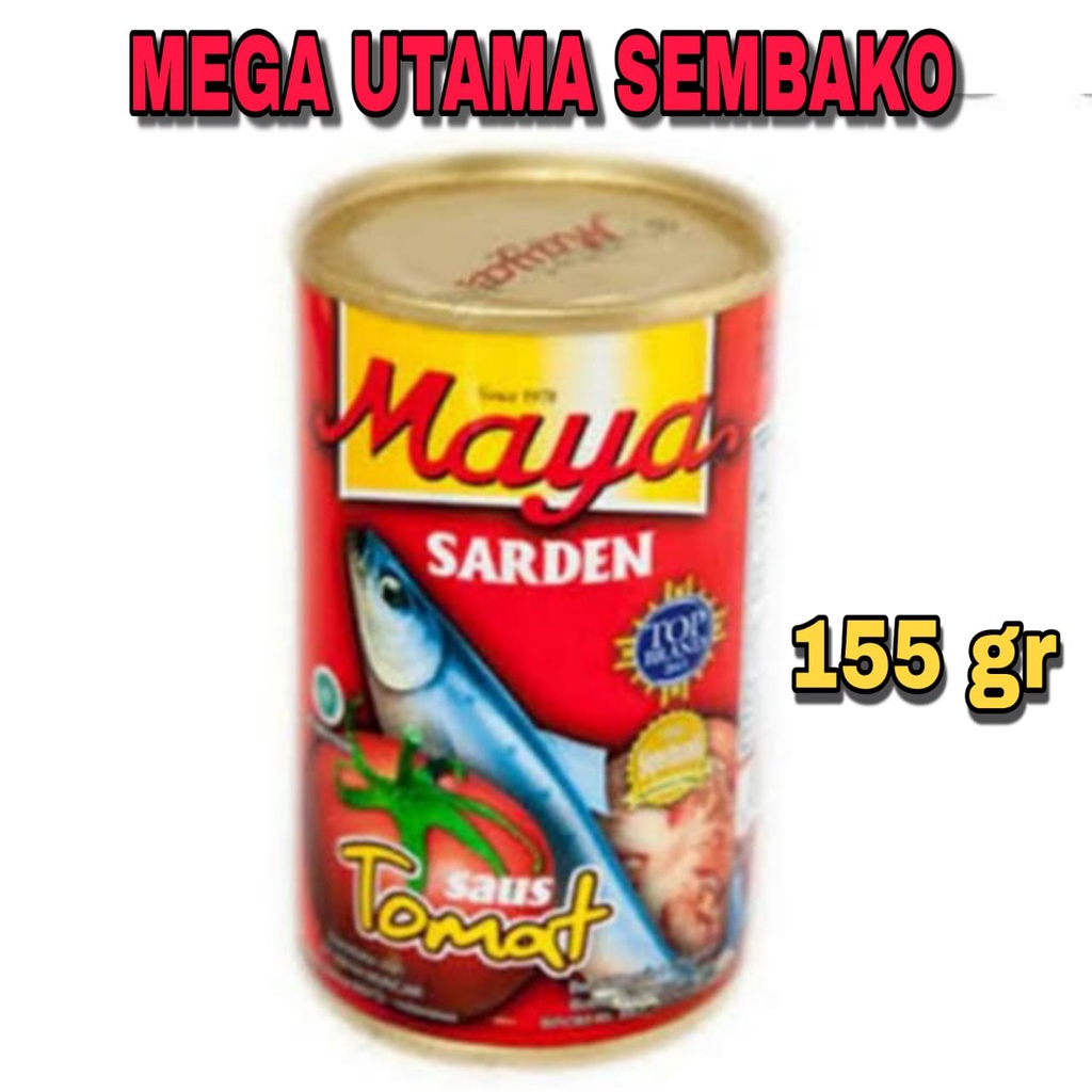 

sarden maya saus tomat kemasan 155 gr dan 425 gr