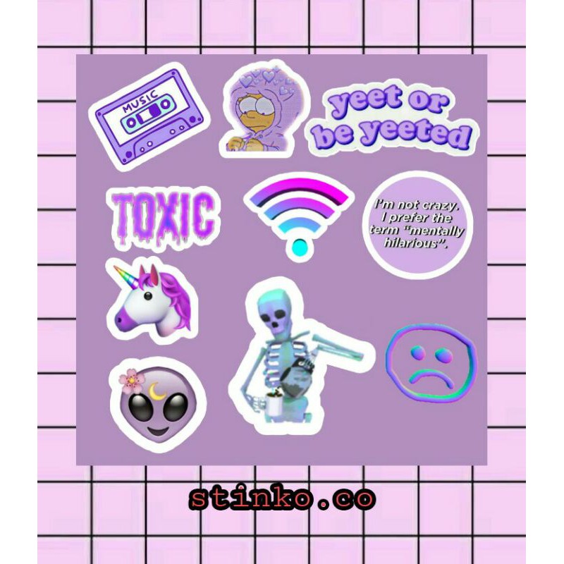 

[30PCS] STICKER STIKER PURPLE UNGU AESTETHIC UNTUK LEMARI/PINTU/LAPTOP/SCRAPBOOK/DIARY