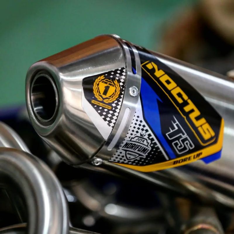 Knalpot Norifumi Noctus T5 KLX 150 BF DTRACKER T 5 CRF 150 L T5 WR  MESIN STANDAR BORE UP ORIGINAL-4