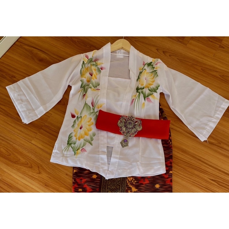 Kebaya jadi sifon lukis lengan lonceng terbaru / motif klasik / BEST SELLER