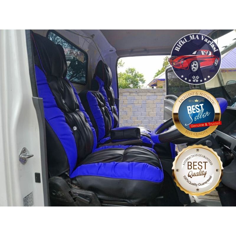 Sarung jok mobil Truk Isuzu giga motif sofa kancing / cover jok mobil Truk Isuzu NMR 71 / Bungkus jo