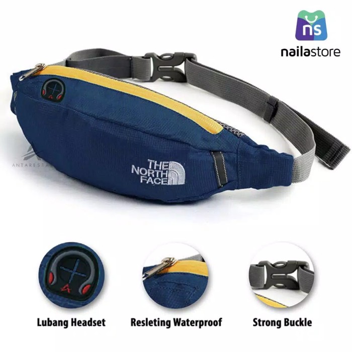 Tas Slempang Pria The North Face, Sling Bag, Tas Sepeda Outdor - navy