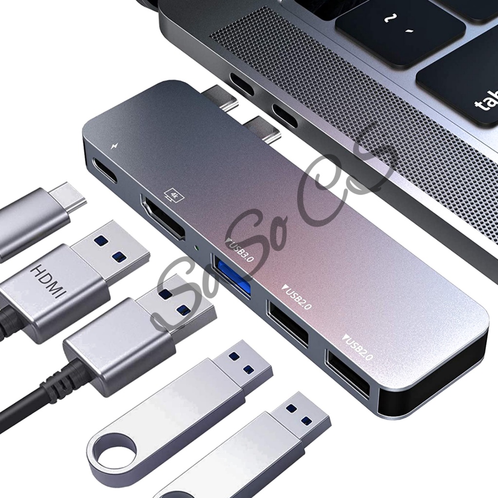 Jual USB adapter Converter 5 in 1 Macbook dan surface | Shopee Indonesia