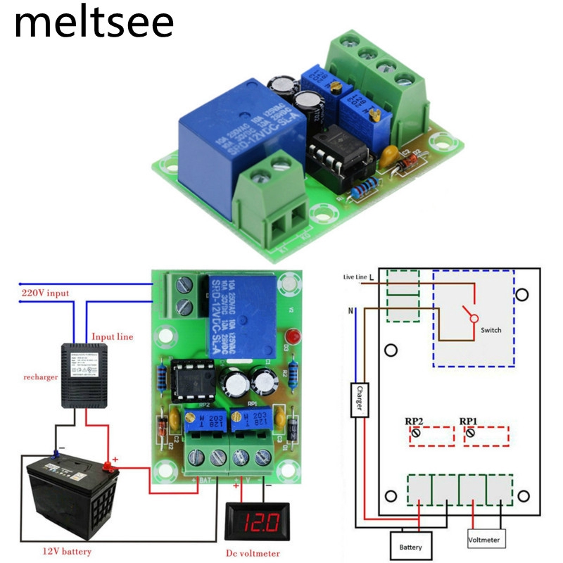 Papan Kontrol Pengisi Daya Baterai Pintar Otomatis 12v Xh M601 Shopee Indonesia