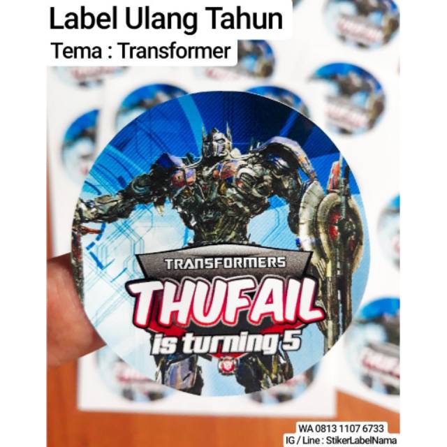 

LABEL ULANG TAHUN TRANSFORMER