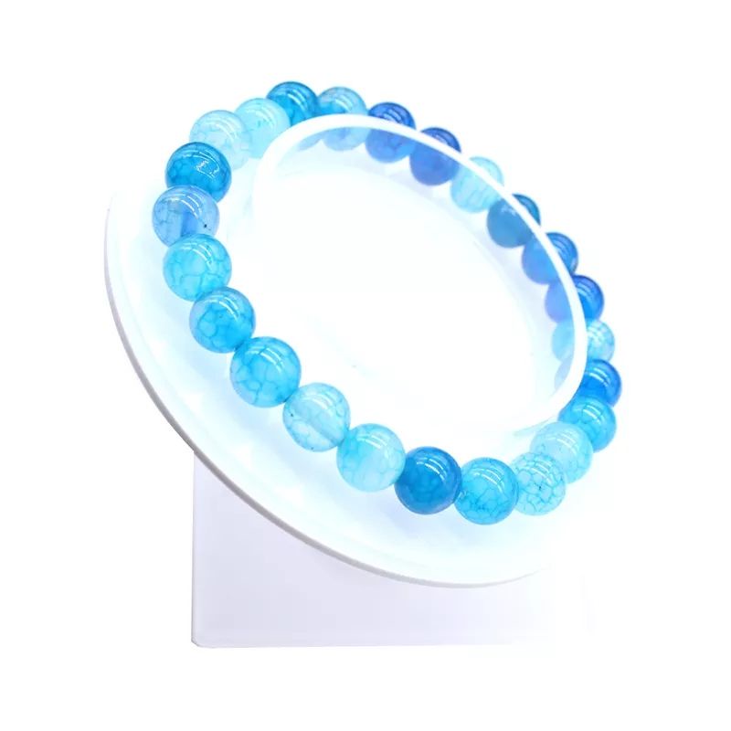 Gelang Batu Alam Blue Agate 8mm