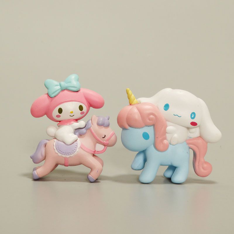 Sanrio Cinnamoroll Melody PVC Mainan Mini Figure Dekorasi Telepon Shell Patch Bahan Kue Ulang Tahun Baking Decoration