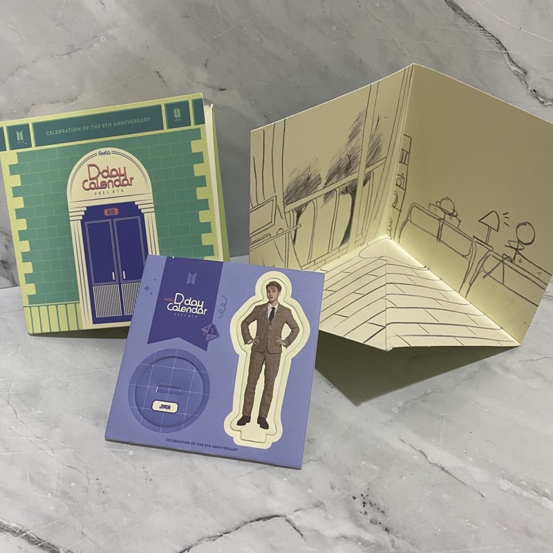 BTS D day Calendar Festa 2021 sharing d4 d7 standee JIMIN official J Hope V RM JK jungkook Suga JIN
