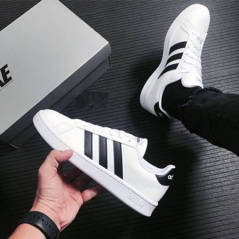Sepatu Pria Adidas Grand Court Original, Adidas Neo VL Court2