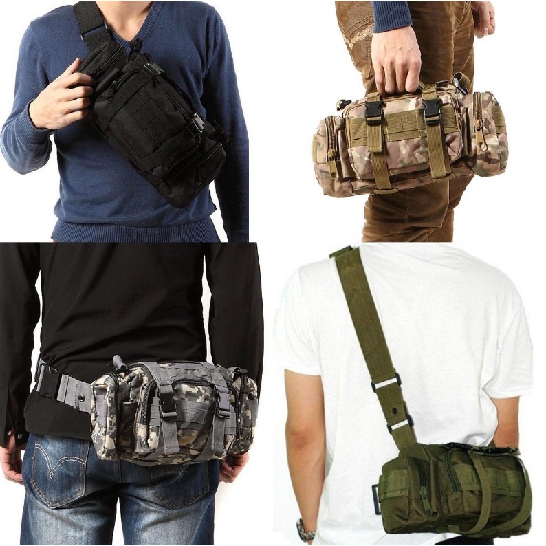 TAS SELEMPANG HIJAU ARMY KOREA / TAS SAMPING POLOS TAS PINGGANG TAS MACING