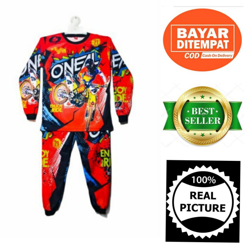 setelan jersey balap anak motor cross/baju balap anak motor tri