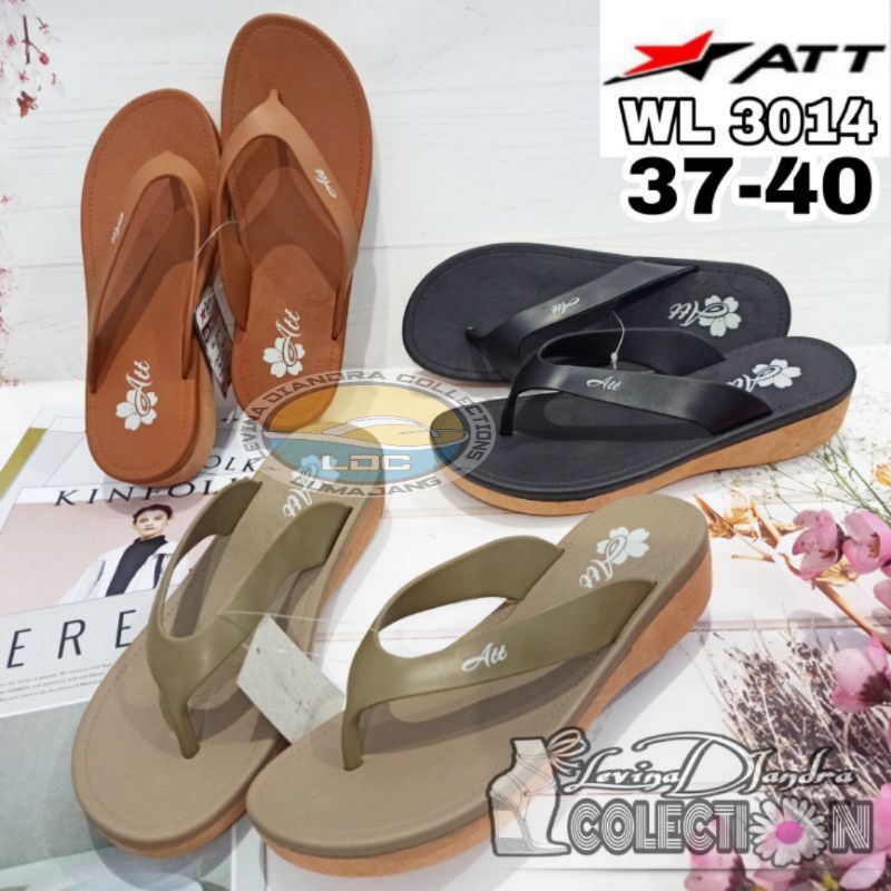 SANDAL JEPIT KARET WEDGES ATT WL 3014 HEELS 4,5 CM(37-40)