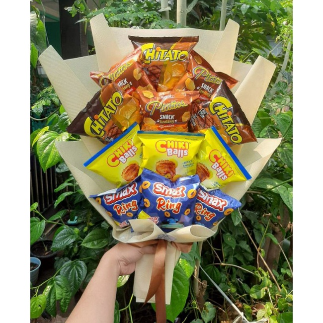 Buket CHIKI BIG Enak Ultah /paket/bingkisan Snack Ulang Tahun/Ultah/ Wisuda/Kado/Hadiah