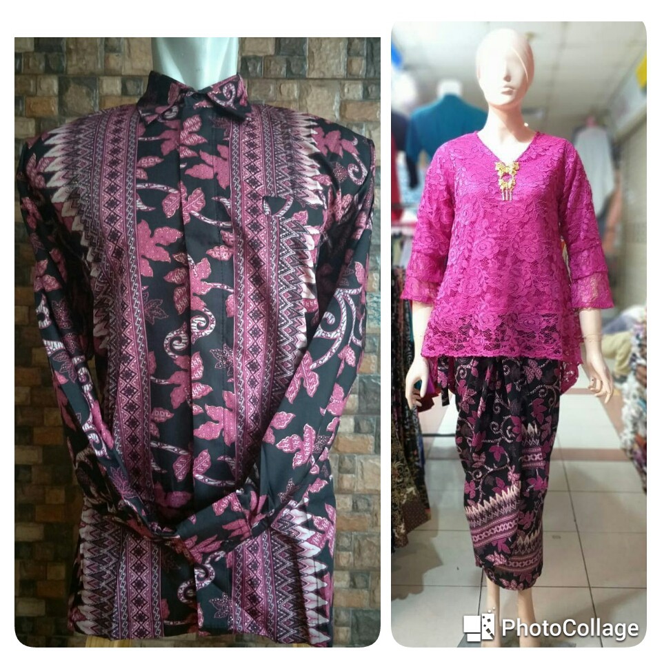 Couple Set Kebaya Brukat Rinjani Modern Hem Panjang