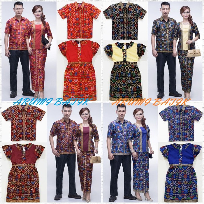 Promo Terbaru! Sarimbit Pasangan Couple Keluarga Seragam Setelan Batik 1873 Biru XL Low Price!
