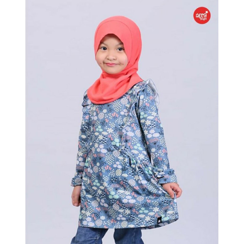 Tunik Pattern Flower Afrakids TP001 untuk usia 2-12 tahun