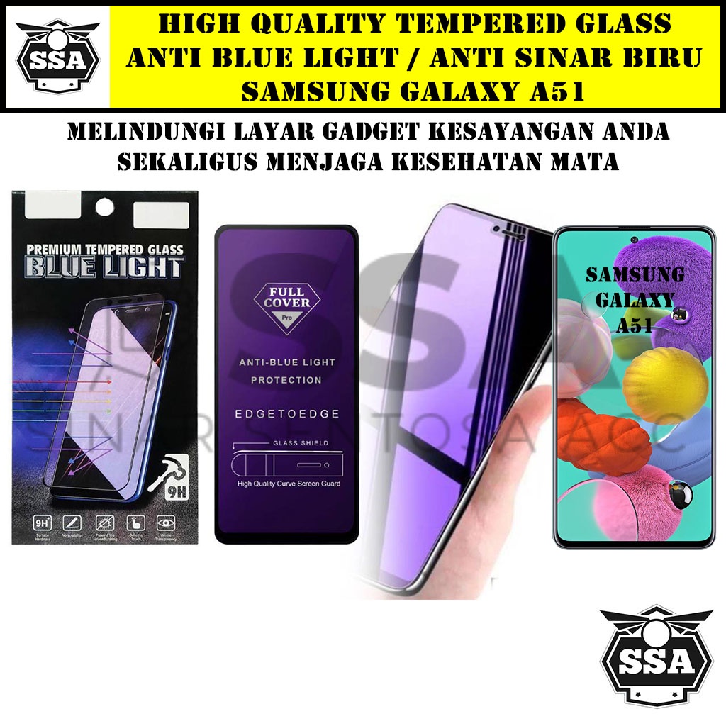 Tempered Glass Samsung Galaxy A51 Anti Blue Light Anti Sinar Biru A 51 Ori Original Hp Temper Anti Lecet Gores TG