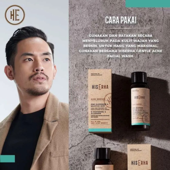 HIS ERHA SERUM ACNE ESSENCE - SERUM WAJAH PRIA ERHA SUDAH BPOM