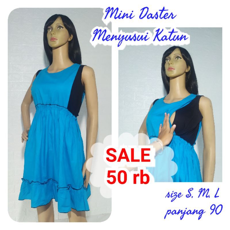 Mini Daster Baju menyusui bahan katun