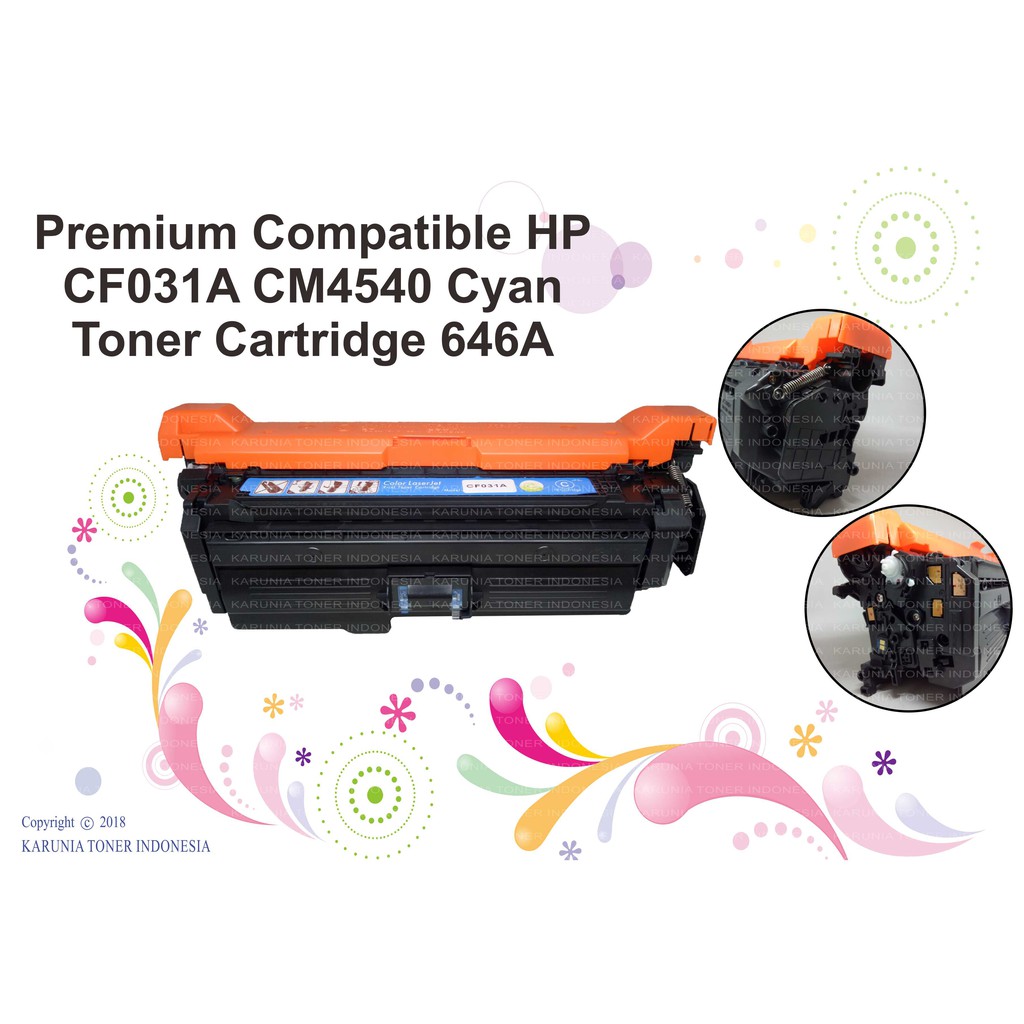 Premium Compatible HP CF031A CF032A CF031A CE264X CM4540 C M Y K Toner Cartridge 646A